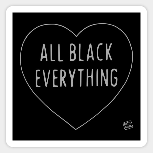 All Black Everything [Pocket Motif] Sticker by prettyinpunk